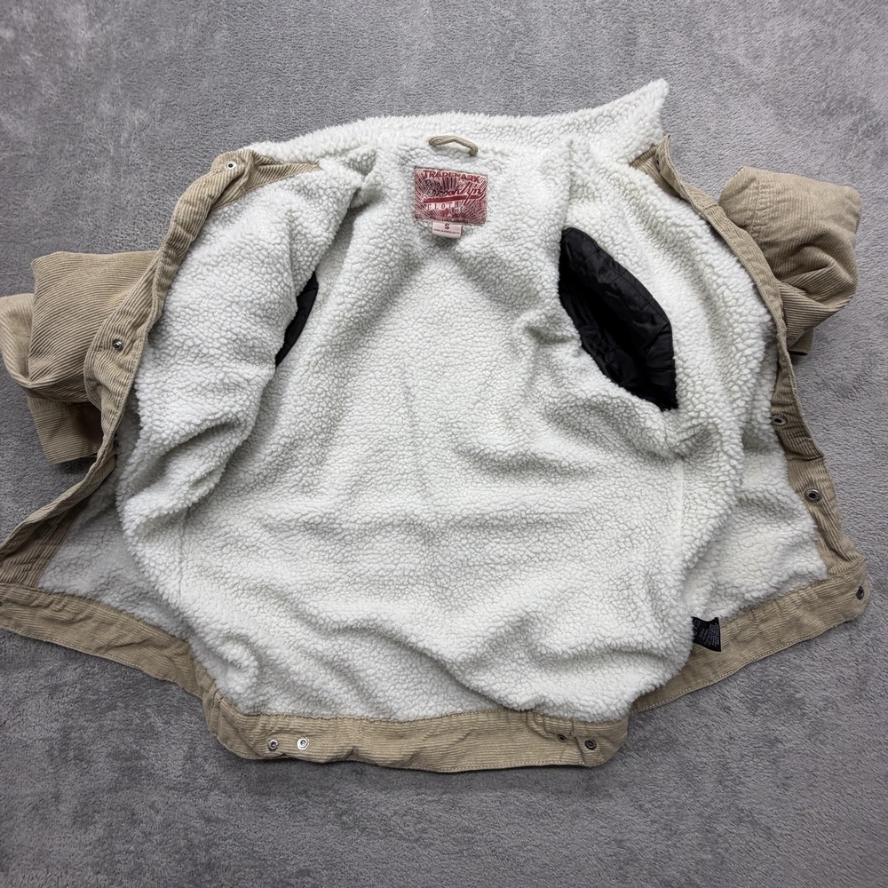Brooklyn Clothing Jacket Mens Small Beige Bomber Corduroy Collared Lined Pockets - Picture 2 of 7